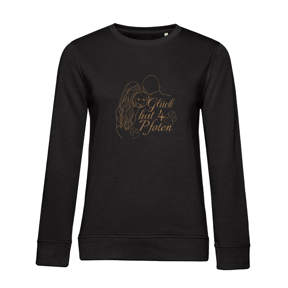 Vier Pfoten – Bio-Sweatshirt für Damen