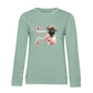 Pastell Mops – Bio-Sweatshirt für Damen