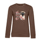 Pastell Mops – Bio-Sweatshirt für Damen