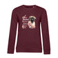 Pastell Mops – Bio-Sweatshirt für Damen