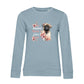 Pastell Mops – Bio-Sweatshirt für Damen