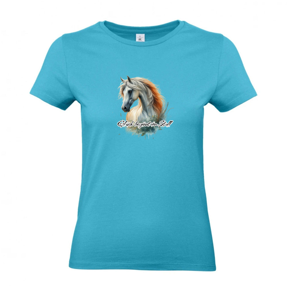 Glück beginnt im Stall - T-Shirt für Damen