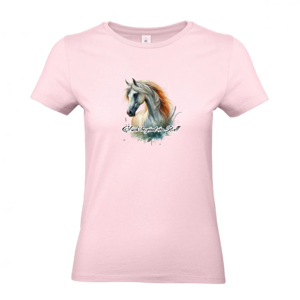 Glück beginnt im Stall - T-Shirt für Damen