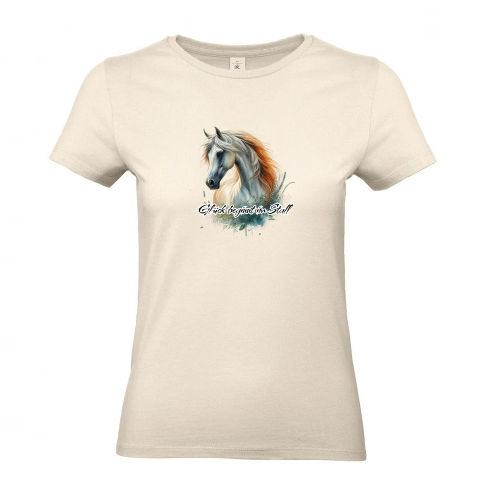 Glück beginnt im Stall - T-Shirt für Damen