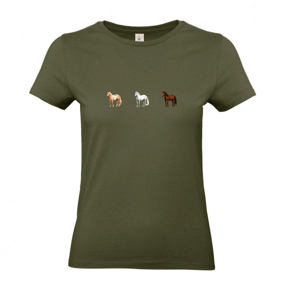Pferde Trio - T-Shirt für Damen