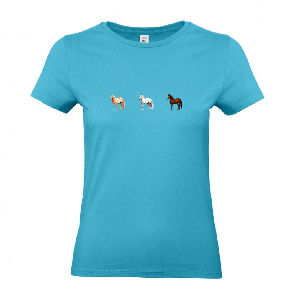 Pferde Trio - T-Shirt für Damen