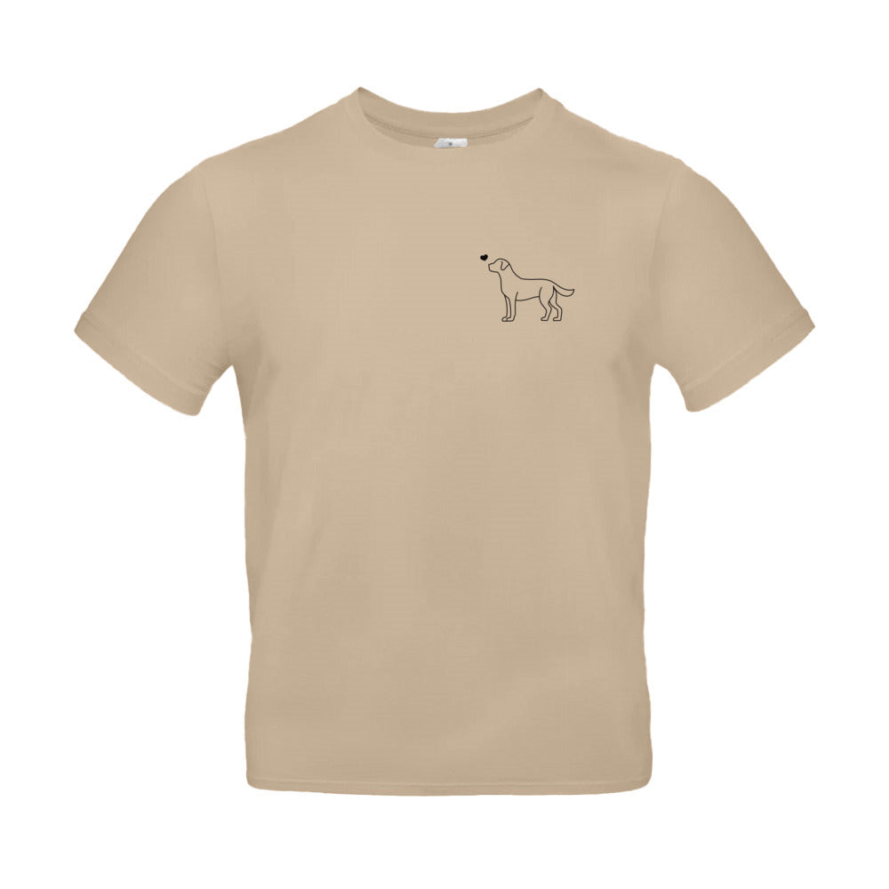 Labrador mit Herz - T-Shirt für Herren