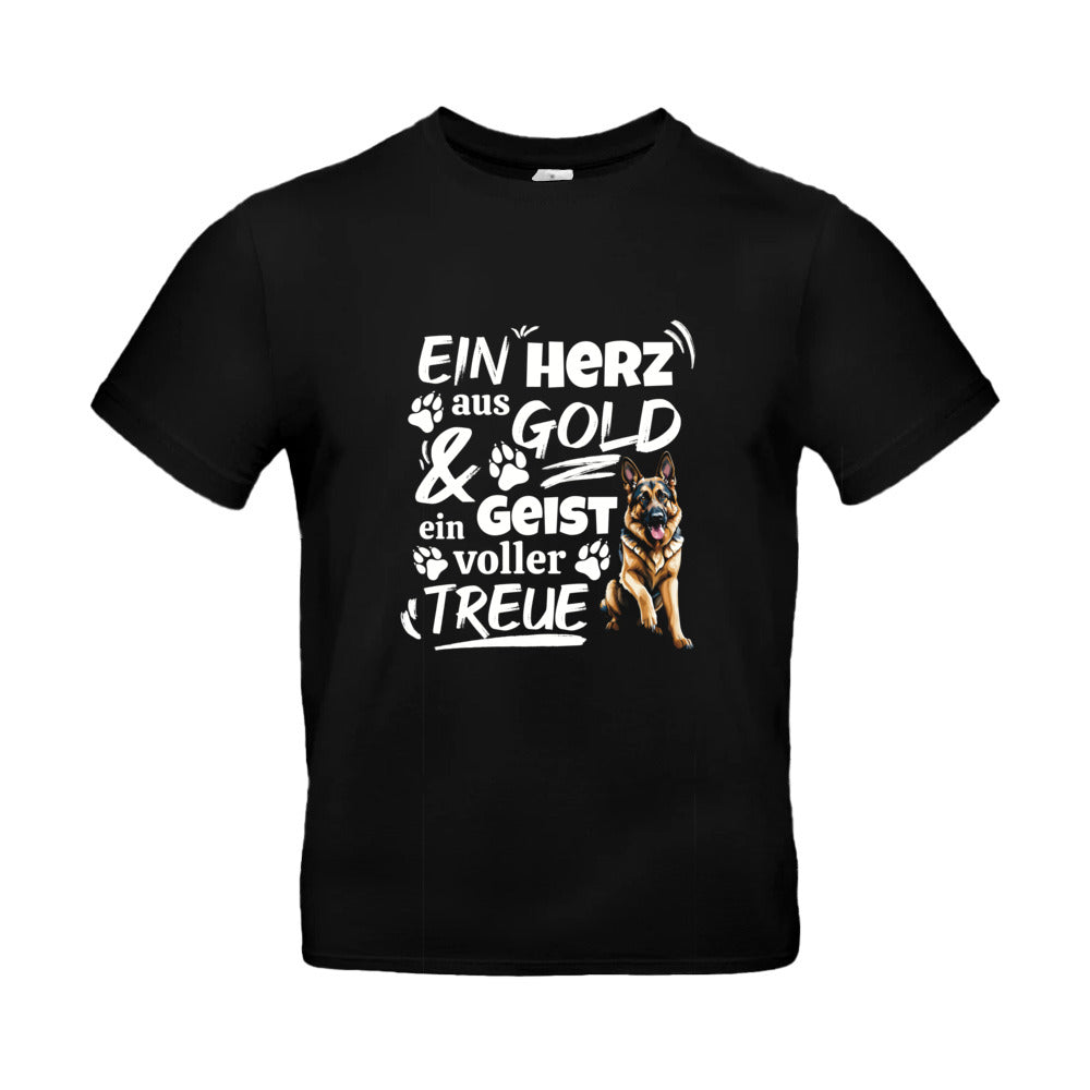 Herz aus Gold - T-Shirt für Herren