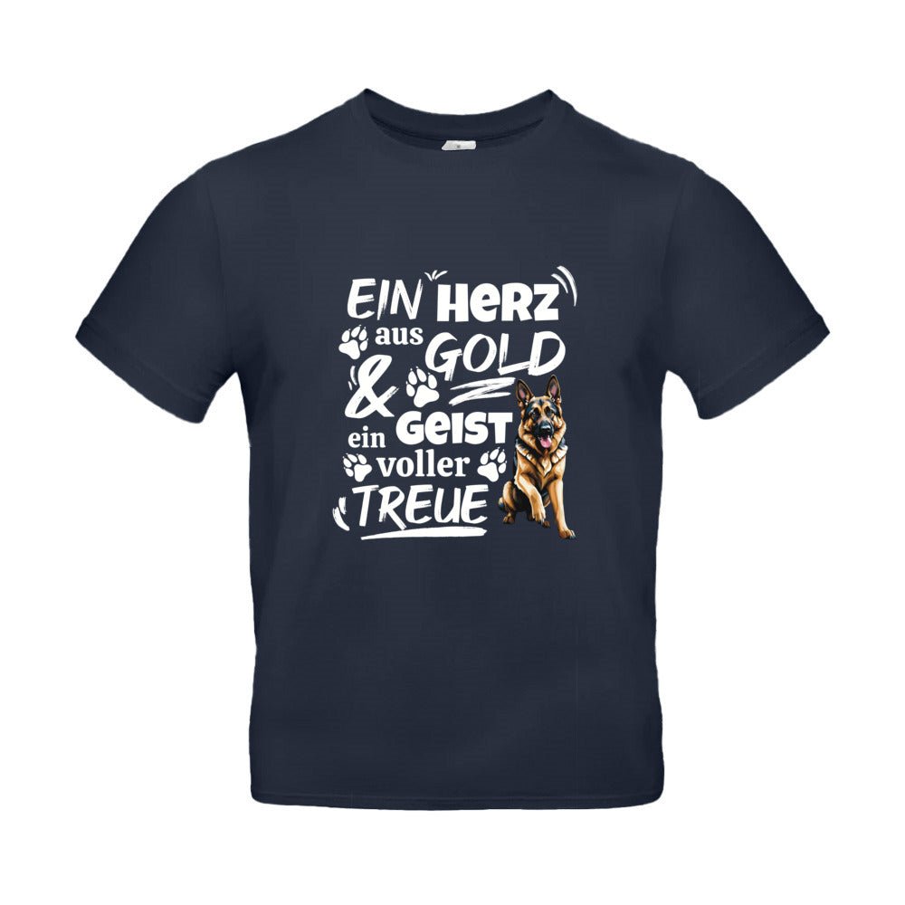 Herz aus Gold - T-Shirt für Herren