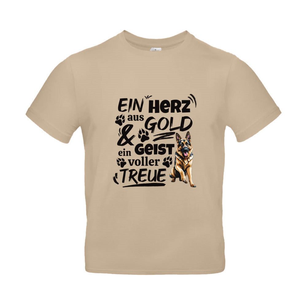 Herz aus Gold - T-Shirt für Herren