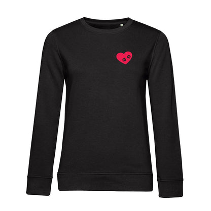 Pfötchen Im Herz – Bio-Sweatshirt für Damen