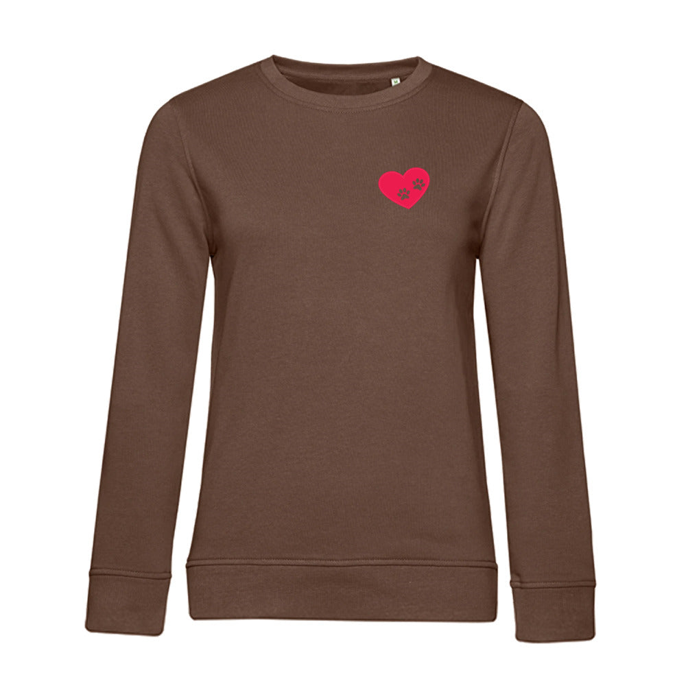 Pfötchen Im Herz – Bio-Sweatshirt für Damen