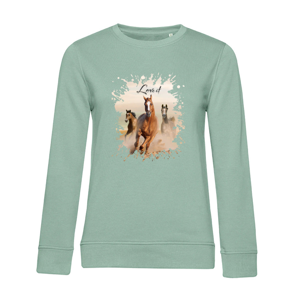 Pferdepower – Bio-Sweatshirt für Damen