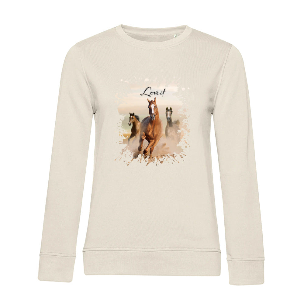Pferdepower – Bio-Sweatshirt für Damen