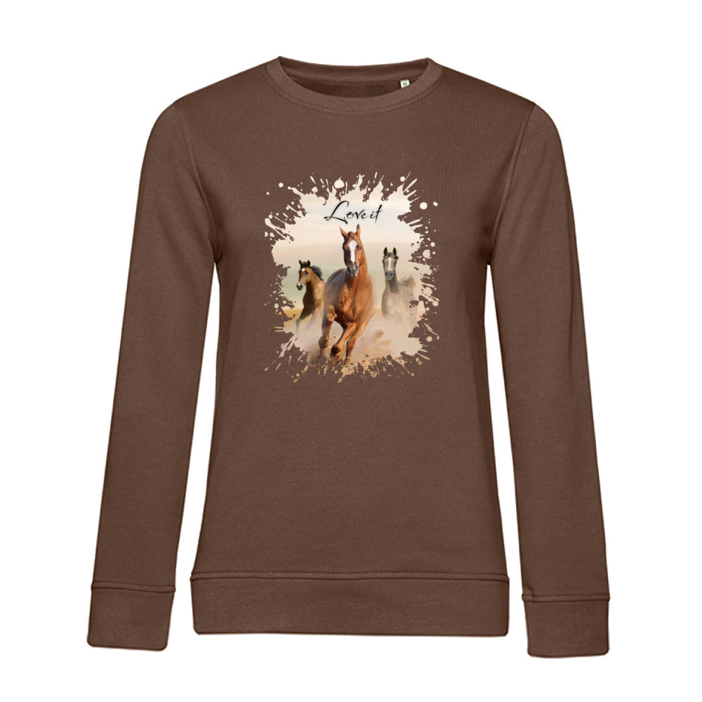 Pferdepower – Bio-Sweatshirt für Damen