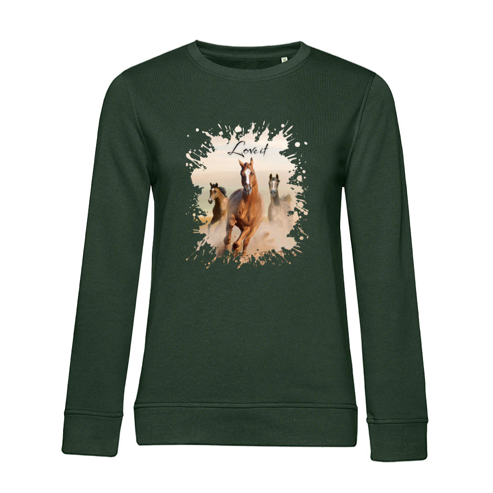 Pferdepower – Bio-Sweatshirt für Damen