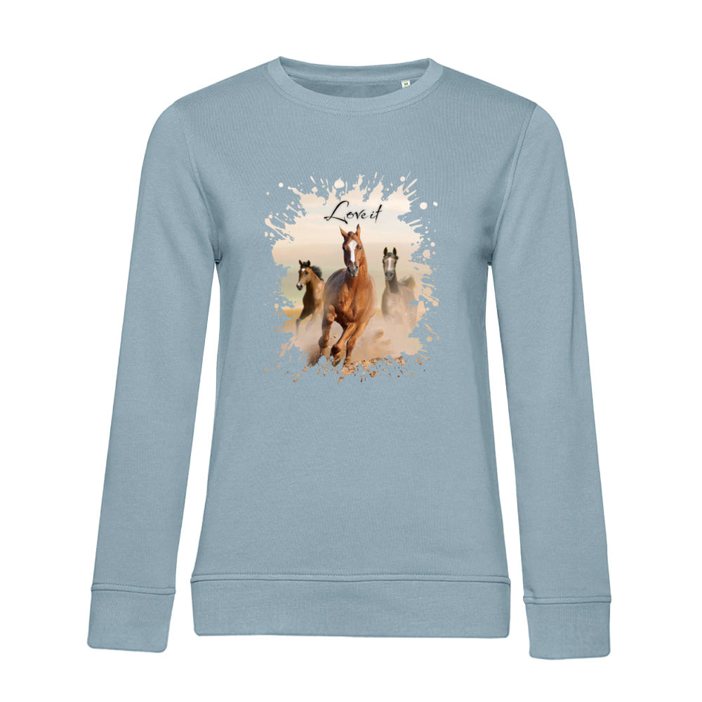 Pferdepower – Bio-Sweatshirt für Damen