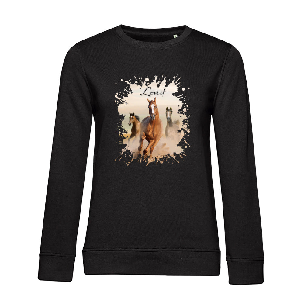 Pferdepower – Bio-Sweatshirt für Damen