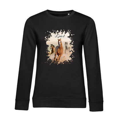 Pferdepower – Bio-Sweatshirt für Damen