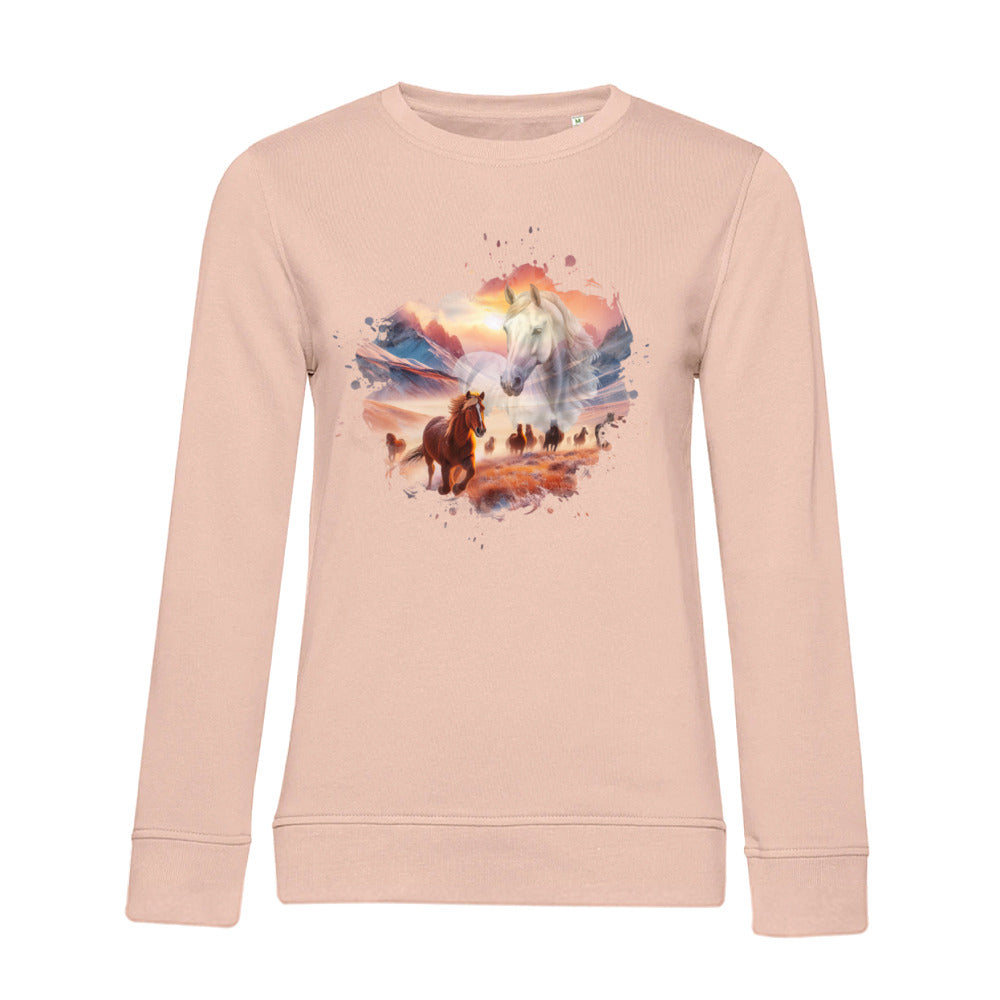 Liebe zu Pferden - Bio-Sweatshirt für Damen