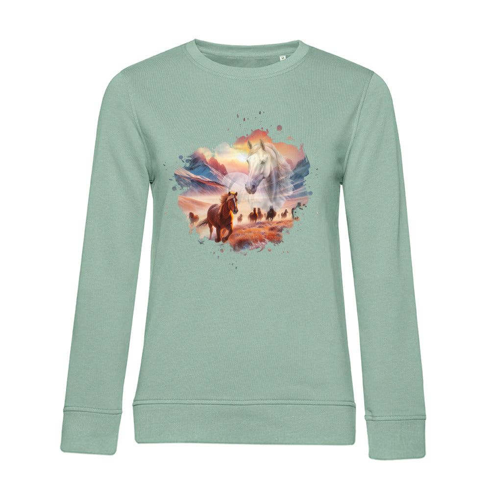 Liebe zu Pferden - Bio-Sweatshirt für Damen