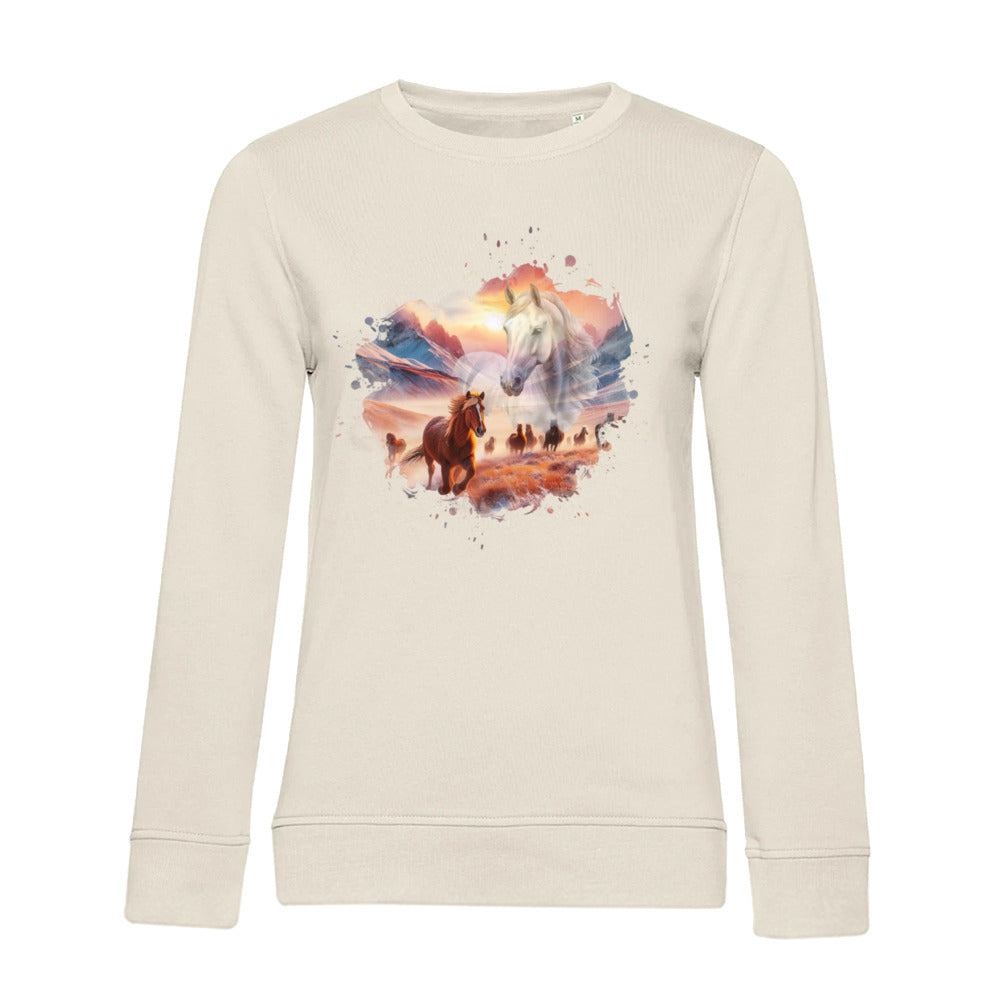 Liebe zu Pferden - Bio-Sweatshirt für Damen