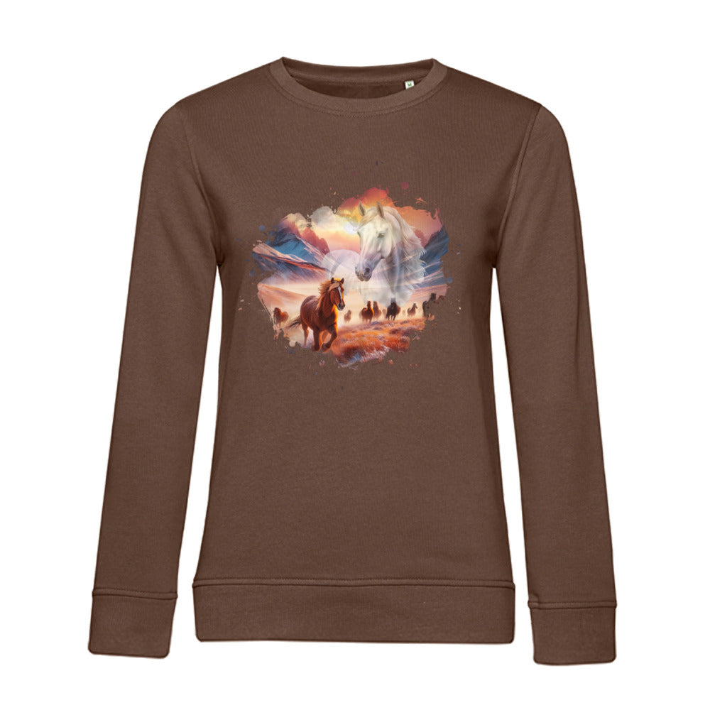 Liebe zu Pferden - Bio-Sweatshirt für Damen