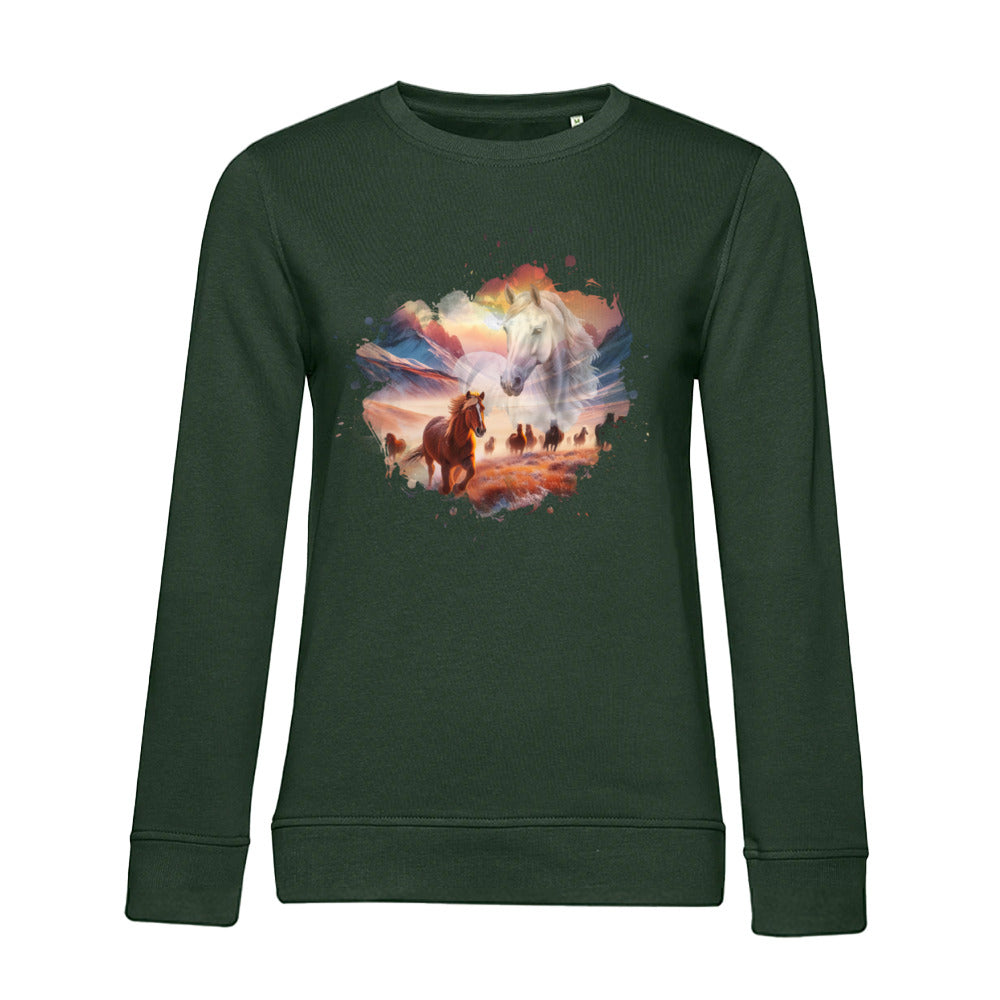 Liebe zu Pferden - Bio-Sweatshirt für Damen