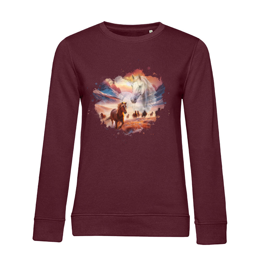 Liebe zu Pferden - Bio-Sweatshirt für Damen