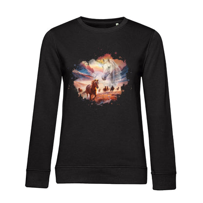 Liebe zu Pferden - Bio-Sweatshirt für Damen