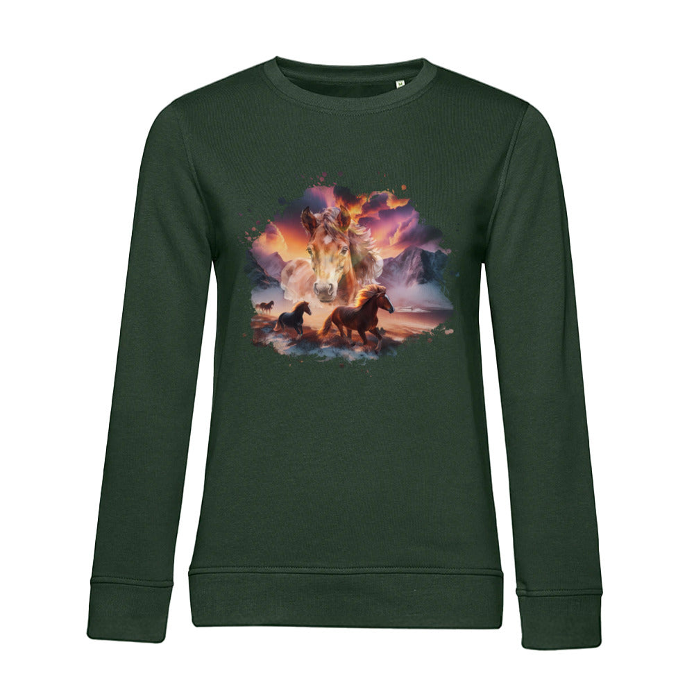 Magie der Pferde - Bio-Sweatshirt für Damen