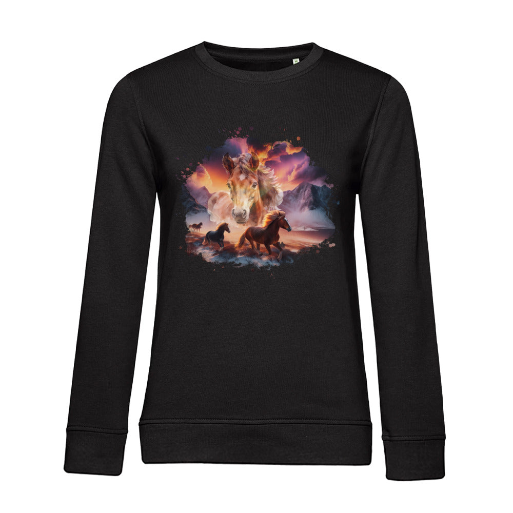 Magie der Pferde - Bio-Sweatshirt für Damen