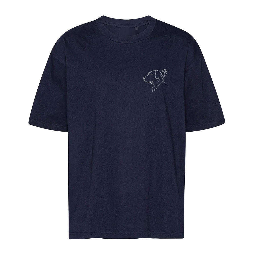 Blumenhund- Oversize T-Shirt-Unisex