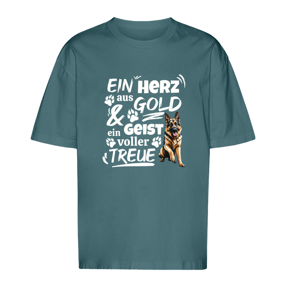 Herz aus Gold - Oversize T-Shirt - Unisex