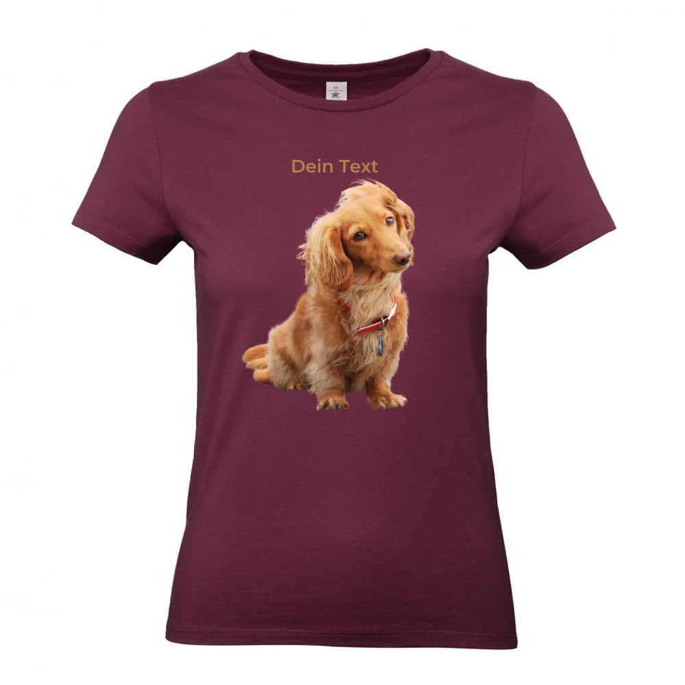 Hunde T-Shirt für Damen mit Foto – Hintergrund wird entfernt