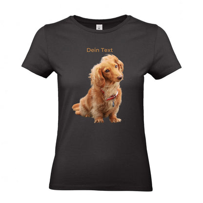 Hunde T-Shirt für Damen mit Foto – Hintergrund wird entfernt