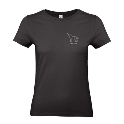 Labrador mit Herz - T-Shirt für Damen- Dein Wunschtext