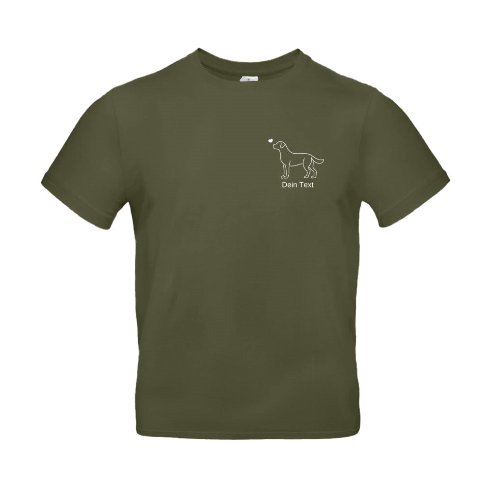 Labrador mit Herz - T-Shirt für Herren - Dein Wunschtext