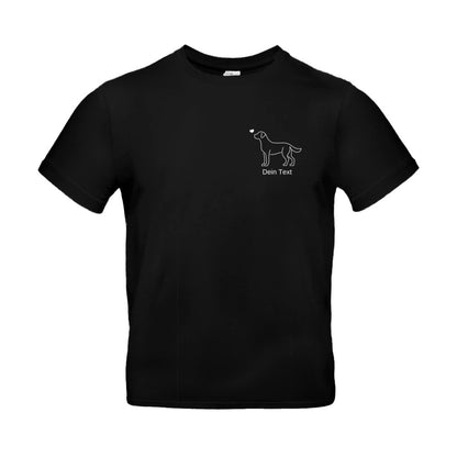 Labrador mit Herz - T-Shirt für Herren - Dein Wunschtext