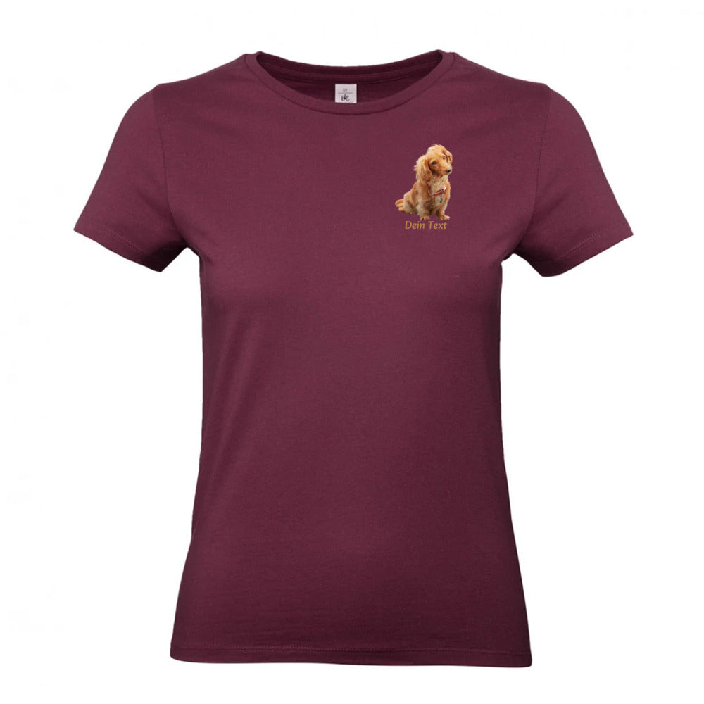Personalisiertes Hunde T-Shirt für Damen mit Foto | Brustdruck