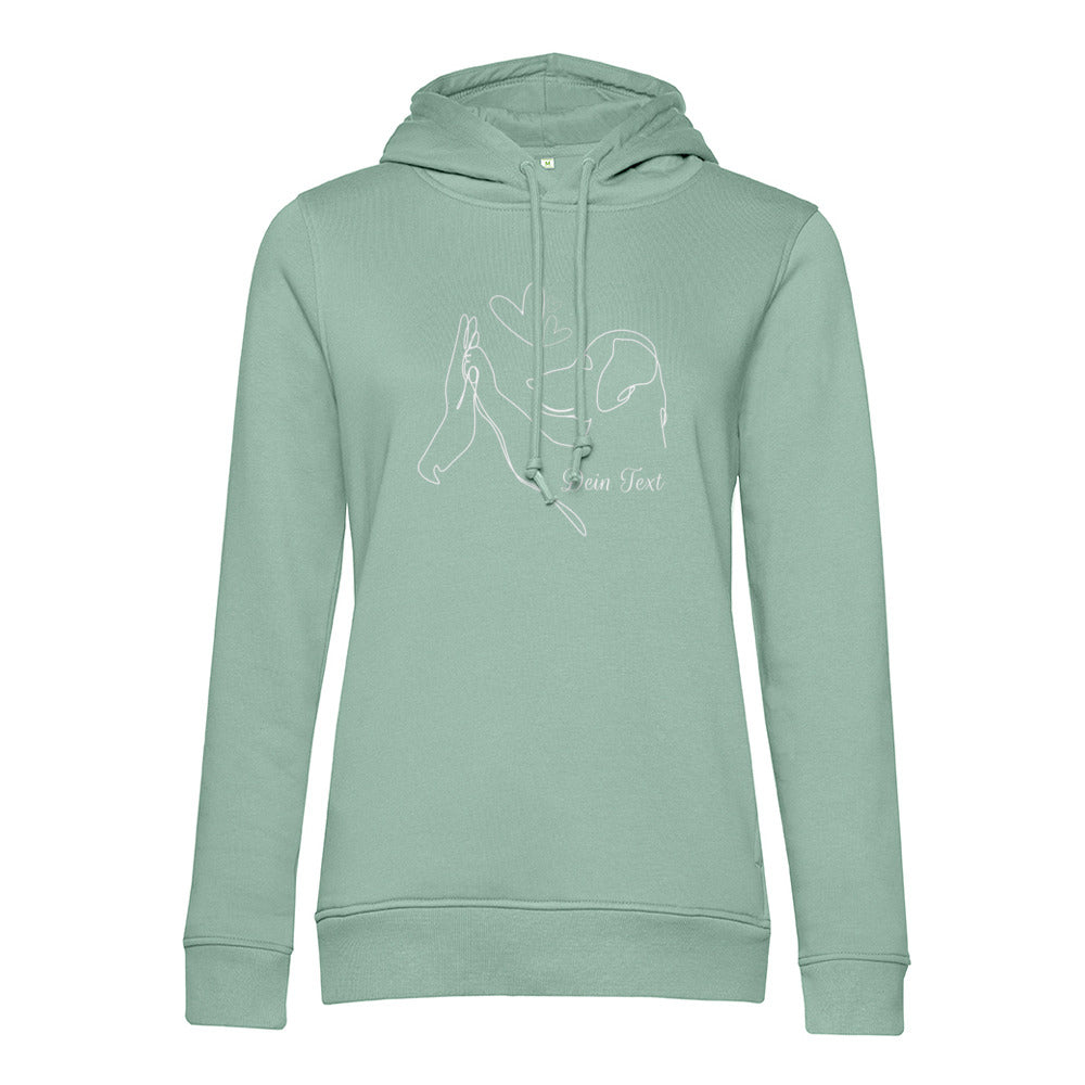 Wahre Liebe - Bio-Hoodie für Damen-Dein Wunschtext