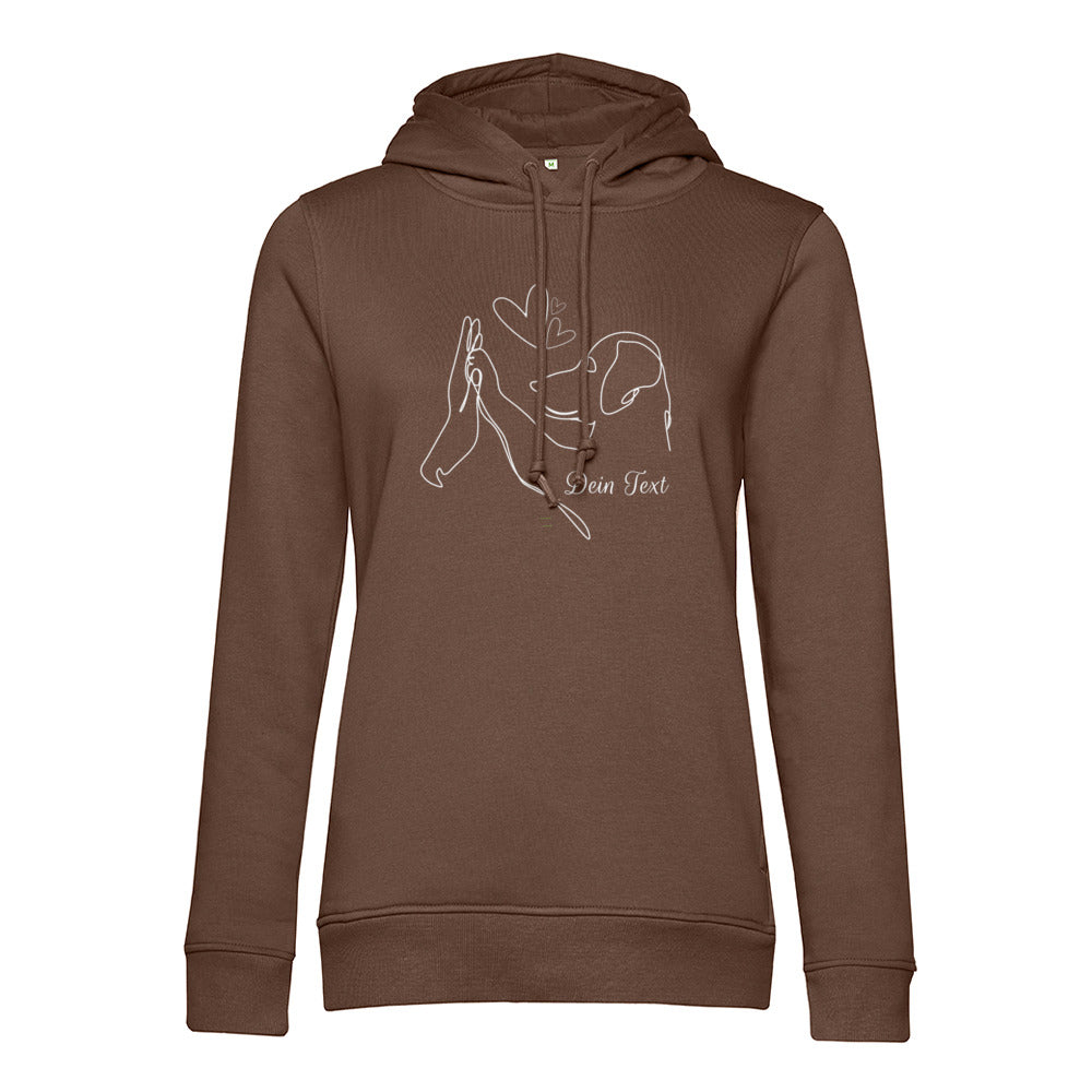 Wahre Liebe - Bio-Hoodie für Damen-Dein Wunschtext