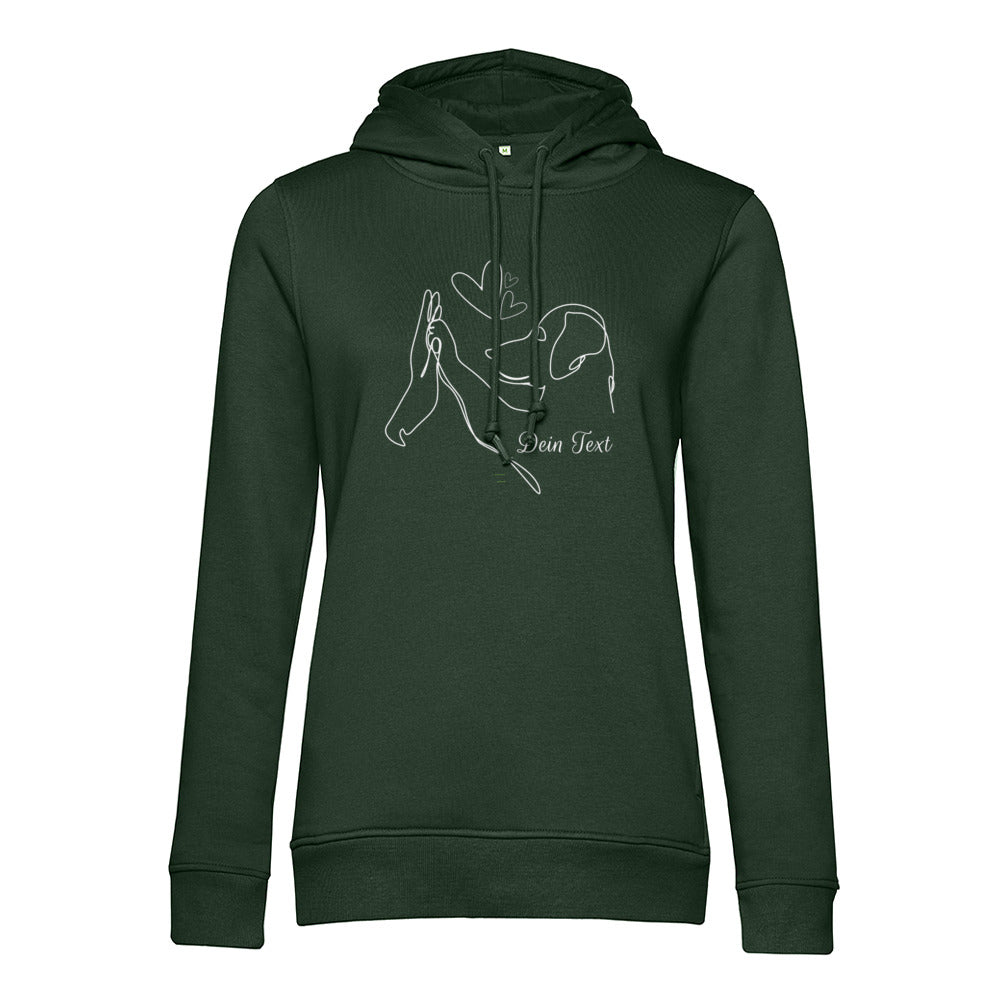 Wahre Liebe - Bio-Hoodie für Damen-Dein Wunschtext