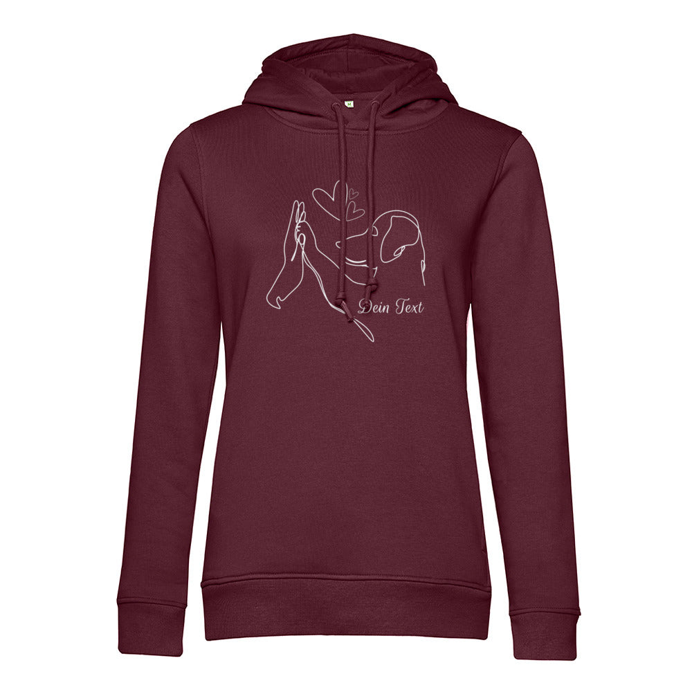 Wahre Liebe - Bio-Hoodie für Damen-Dein Wunschtext