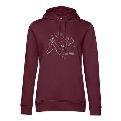 Wahre Liebe - Bio-Hoodie für Damen-Dein Wunschtext