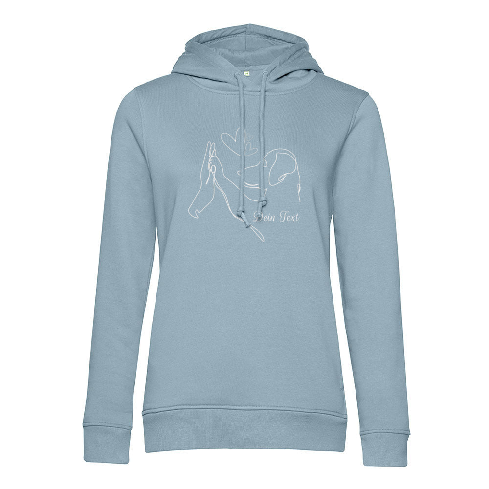 Wahre Liebe - Bio-Hoodie für Damen-Dein Wunschtext