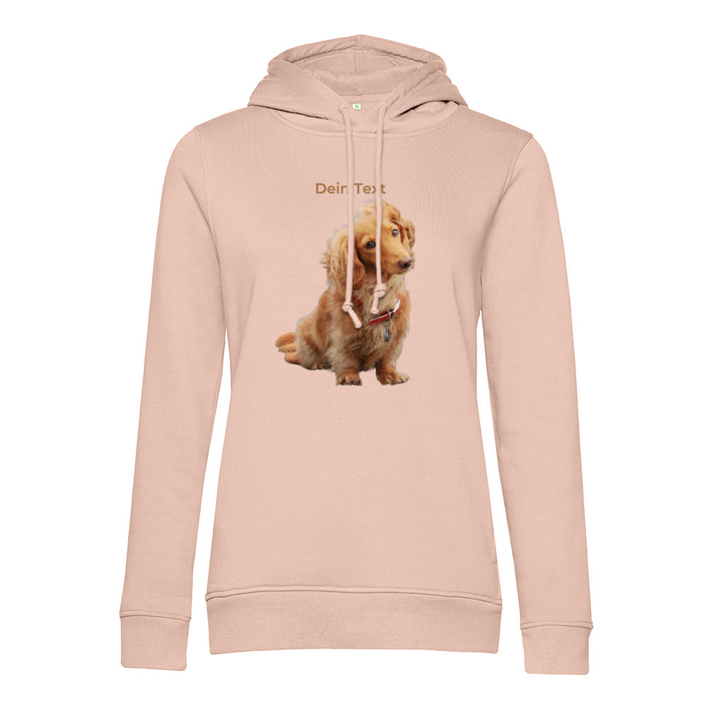 Personalisierter Hunde Hoodie für Damen mit Foto – Hintergrund wird entfernt