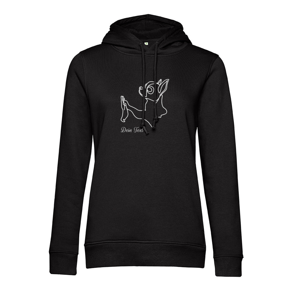 Chihuahua Team - Bio-Hoodie für Damen-Dein Wunschtext