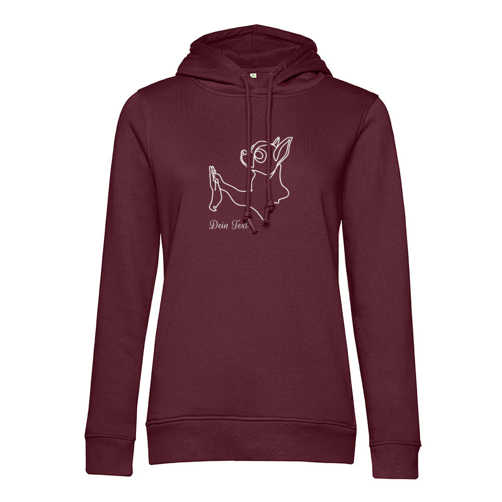 Chihuahua Team - Bio-Hoodie für Damen-Dein Wunschtext