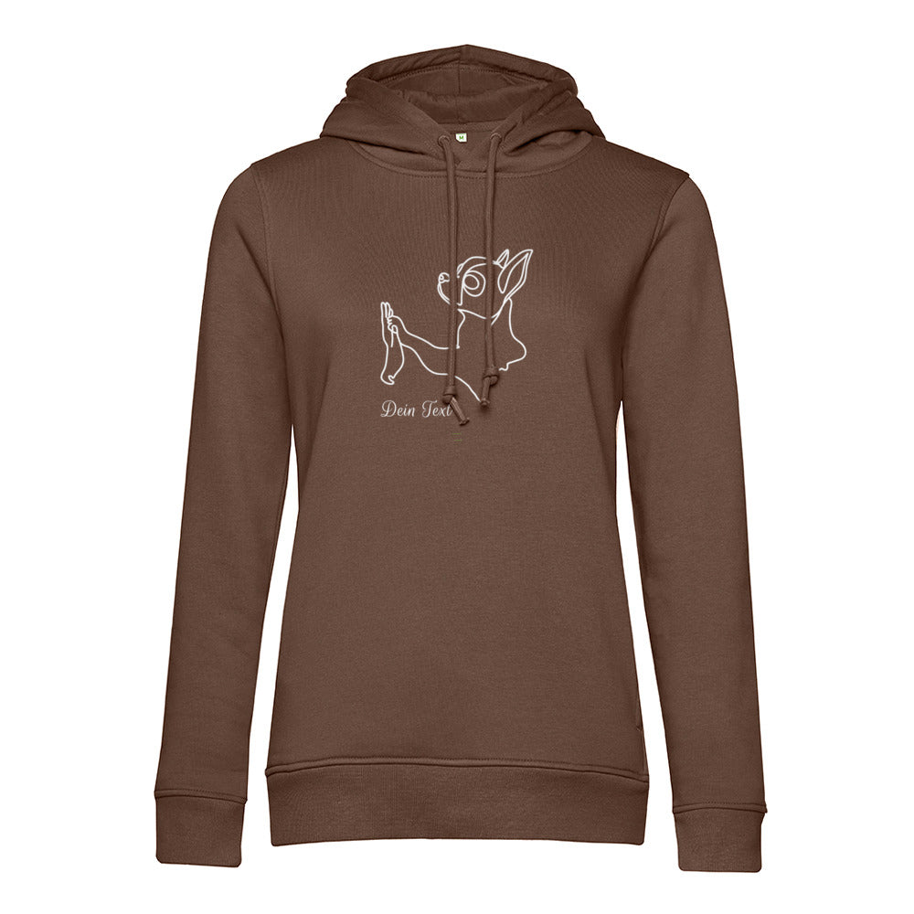 Chihuahua Team - Bio-Hoodie für Damen-Dein Wunschtext